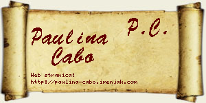 Paulina Cabo vizit kartica